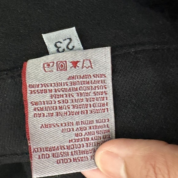 REVICE Denim Avalon Flare Jeans Size 23 High Rise Cut Out Raw Hem Black - Picture 14 of 15